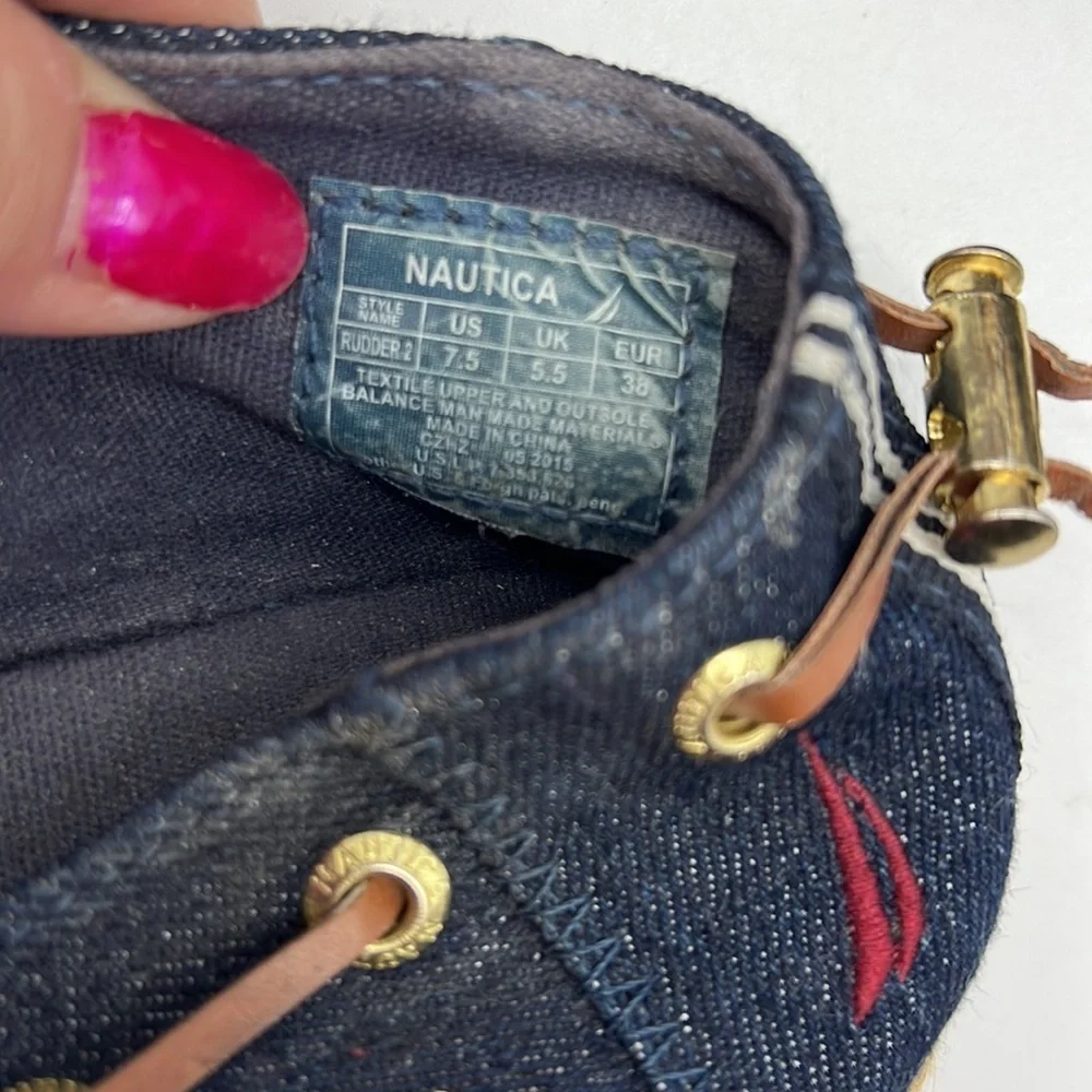 Nautica Blue Denim Espadrille size 7.5